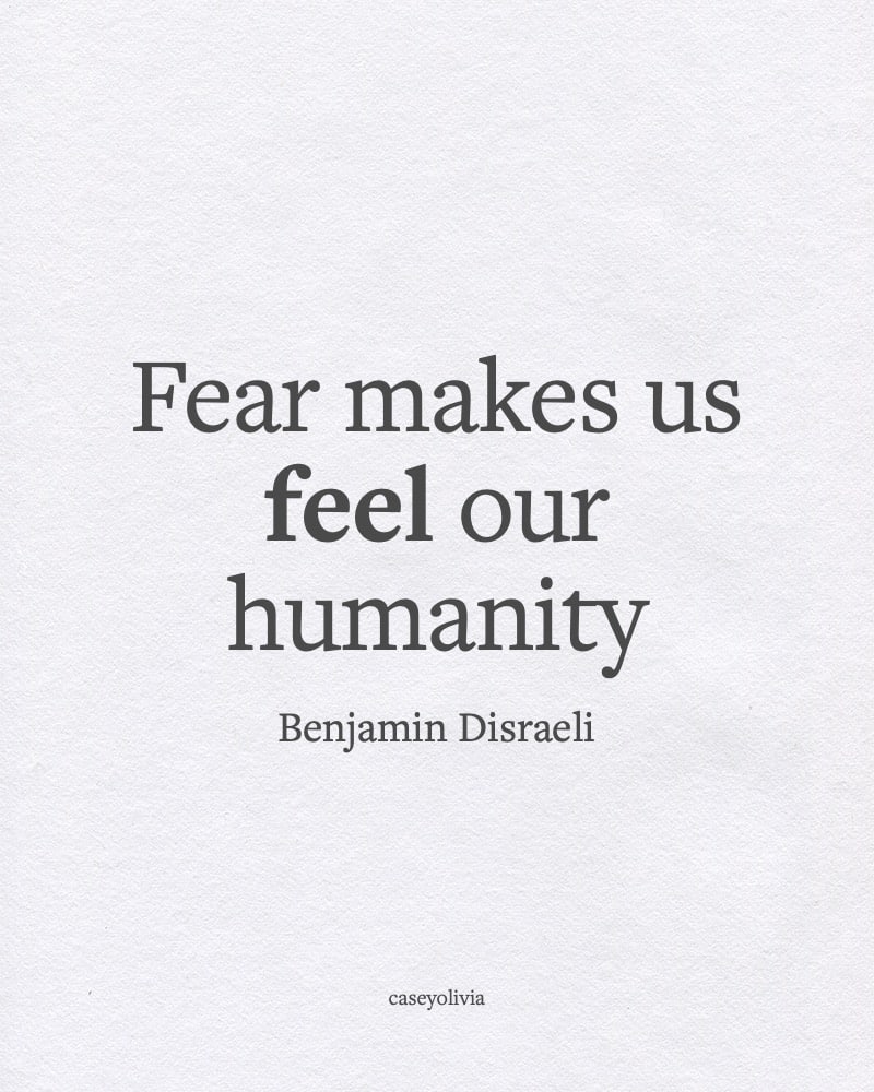 benjamin disraeli feel our humanity