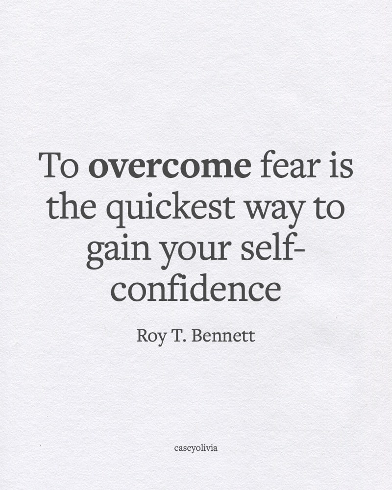 overcome feart to gain self confidence caption