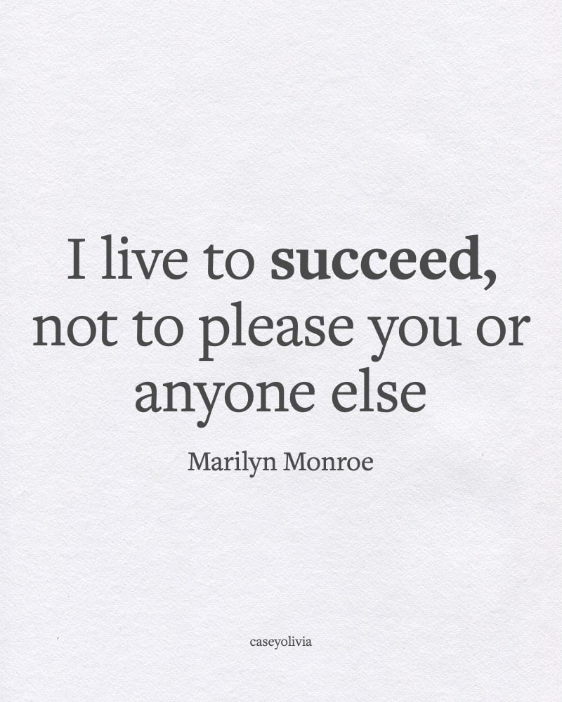 live to succeed marilyn monroe