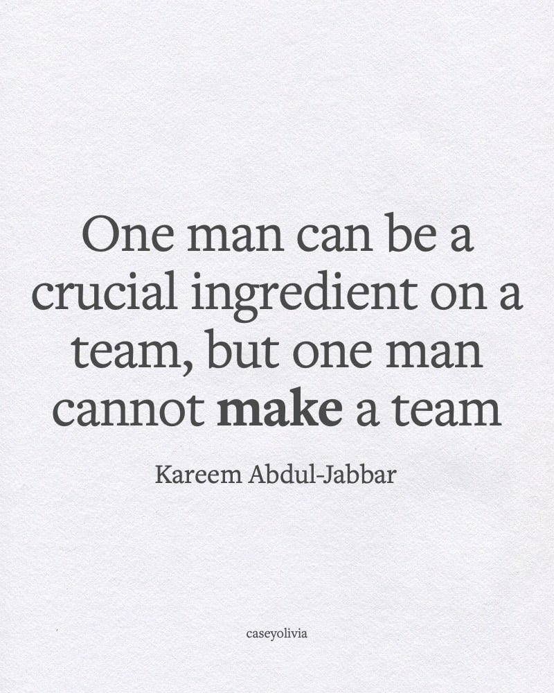 kareem abdul jabbar winning as a team