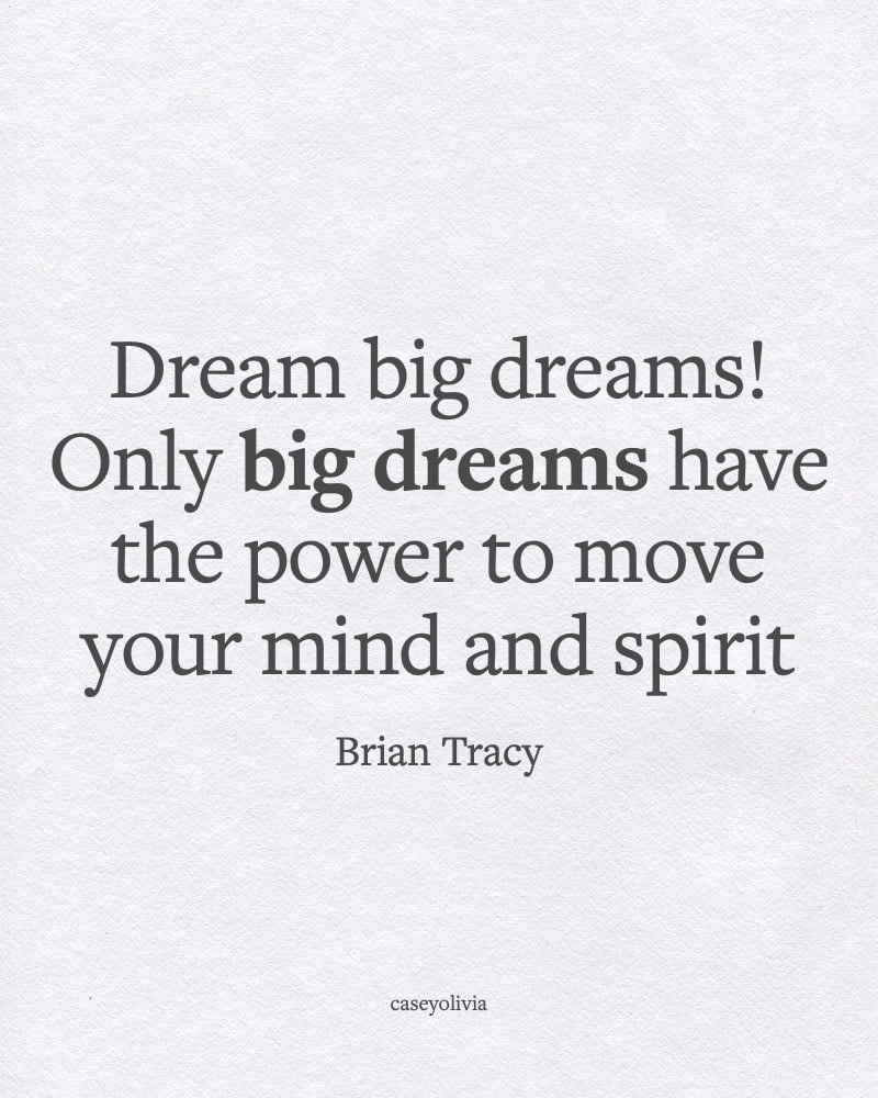 brian tracy dream big dreams quotation