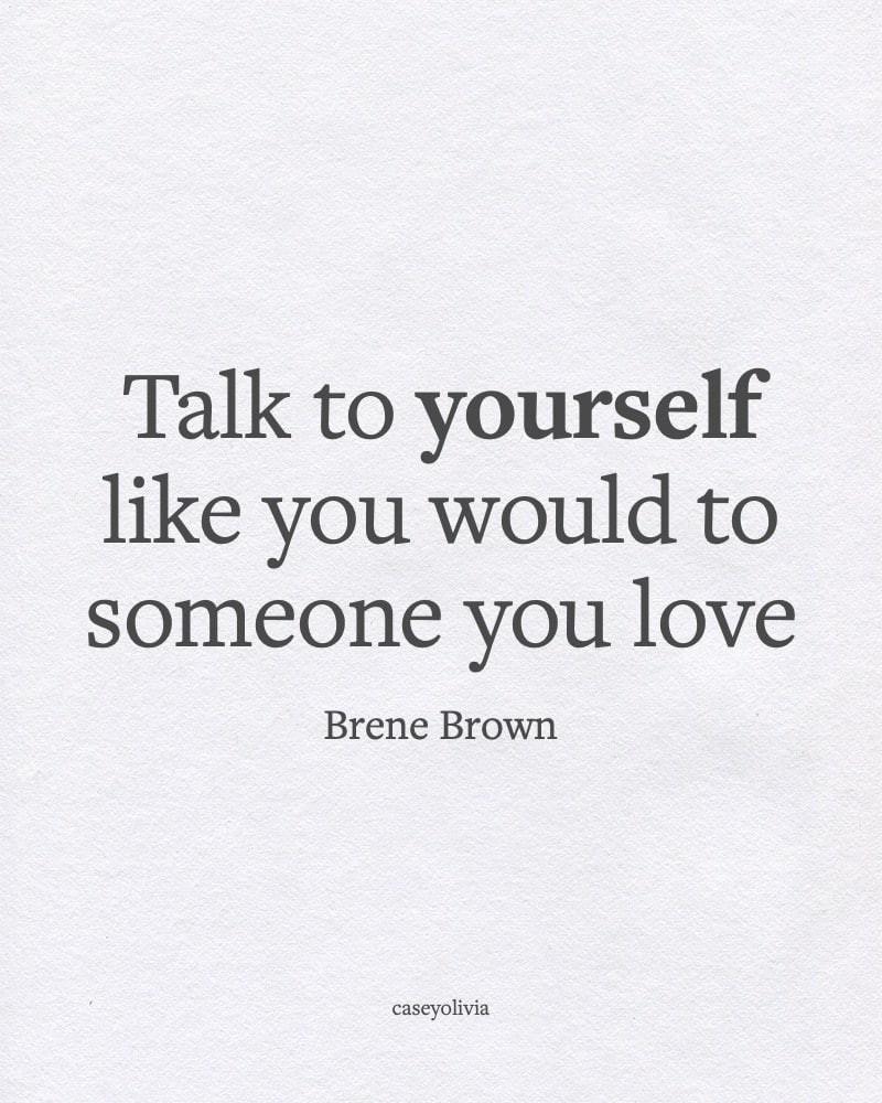 brene brown caption about self love