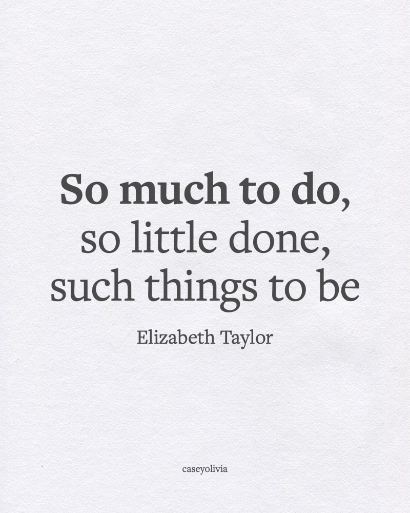 so much to do short saying from elizabeth taylor