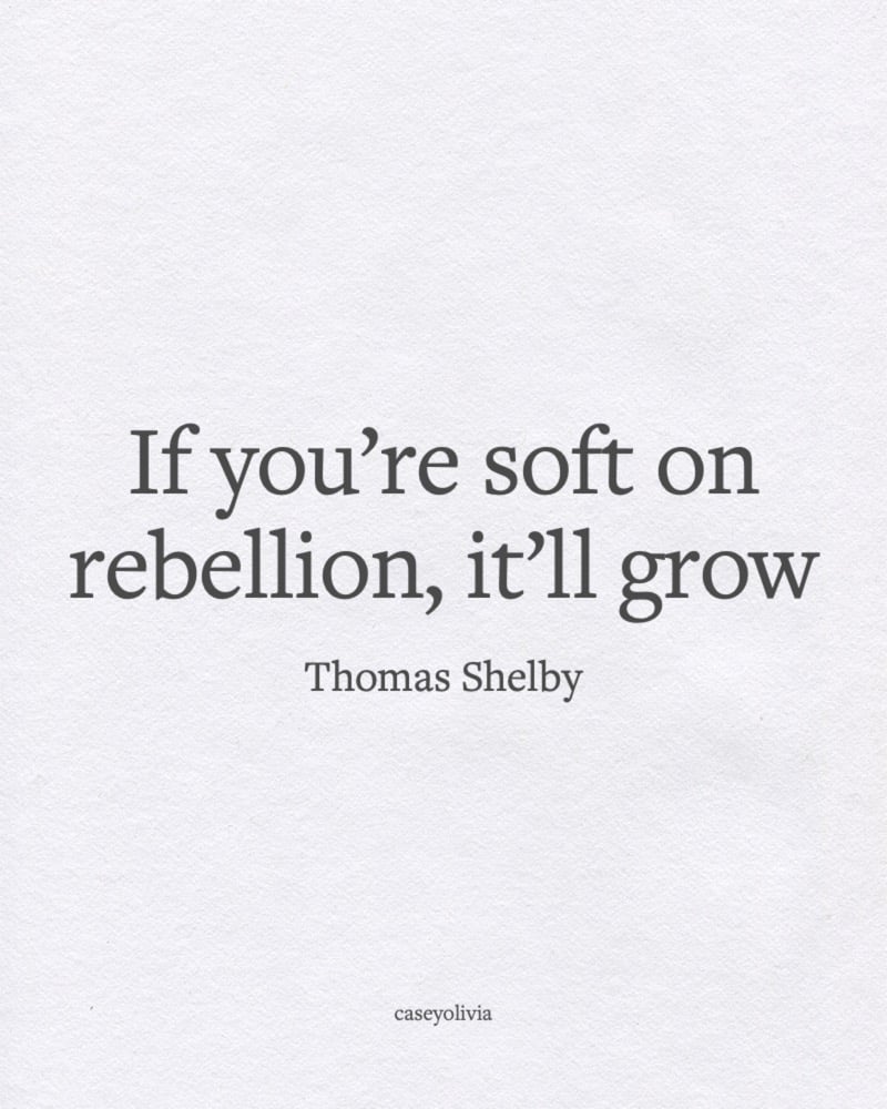 thomas shelby soft on rebellion quotation