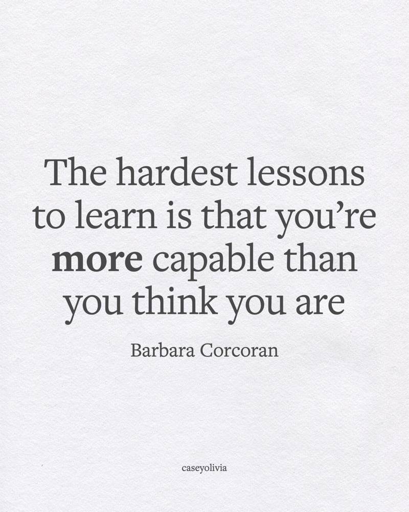 more capable than you think you are barbara corcoran