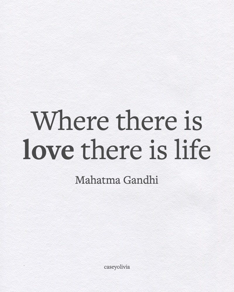 mahatma gandhi love and life quotation