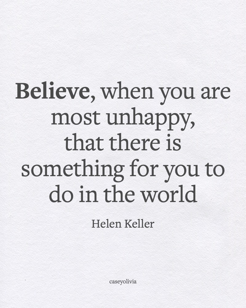 helen keller believe in happiness quotation