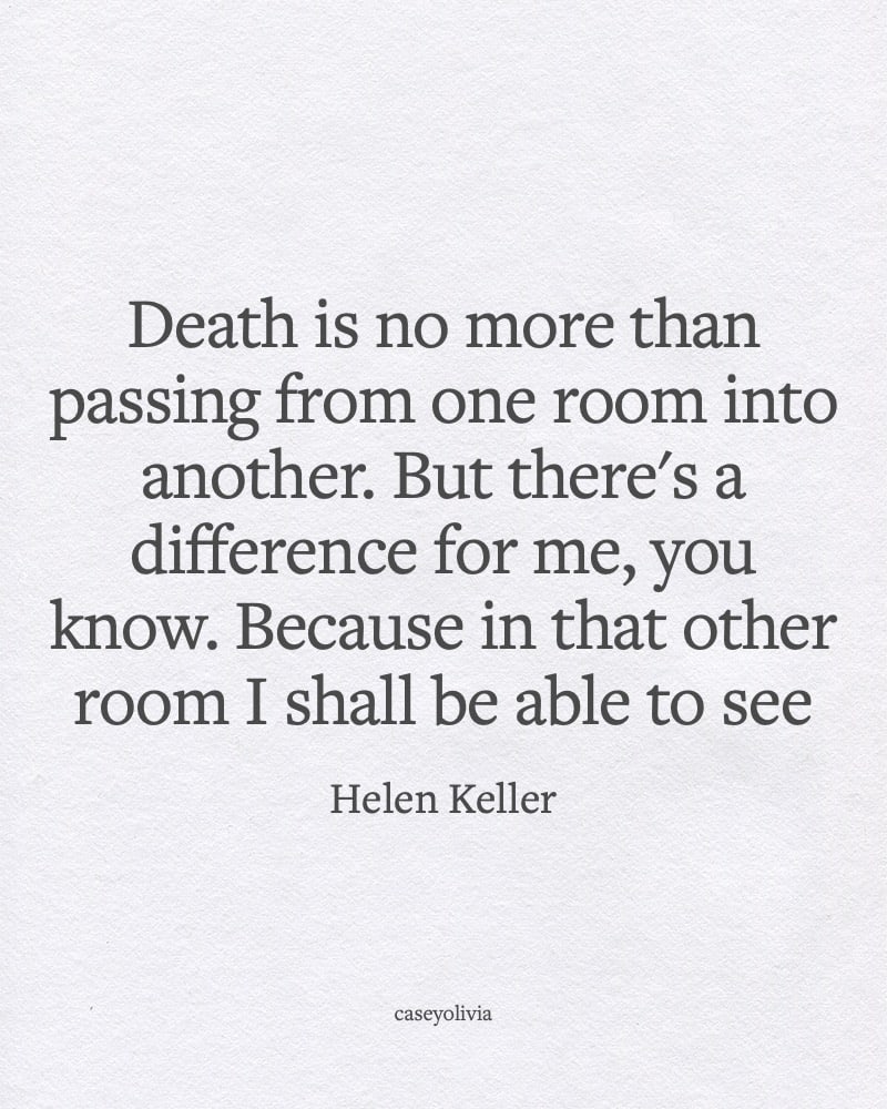 helen keller quote about death and being blind