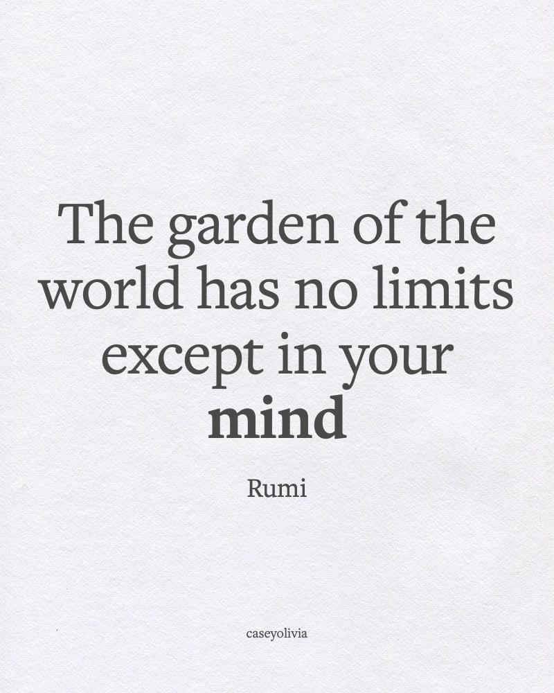 short rumi quote about no limits except in your mind