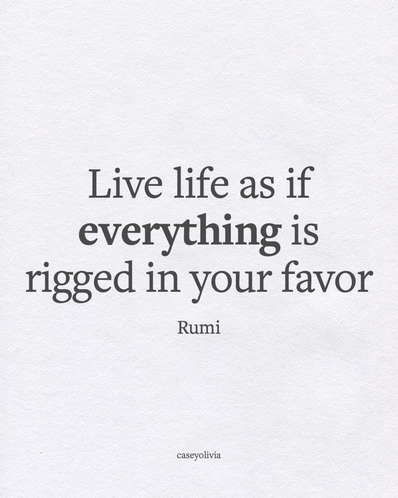 rigged in your favor rumi famous saying