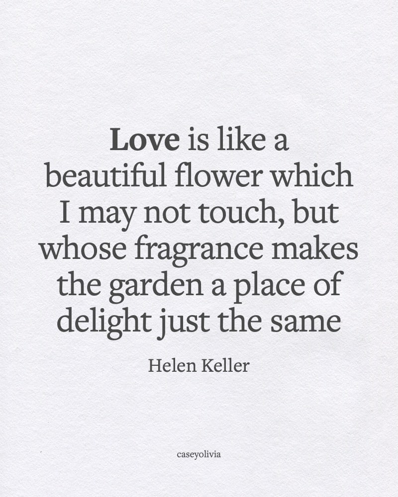 love is like a beautiful flower quotation