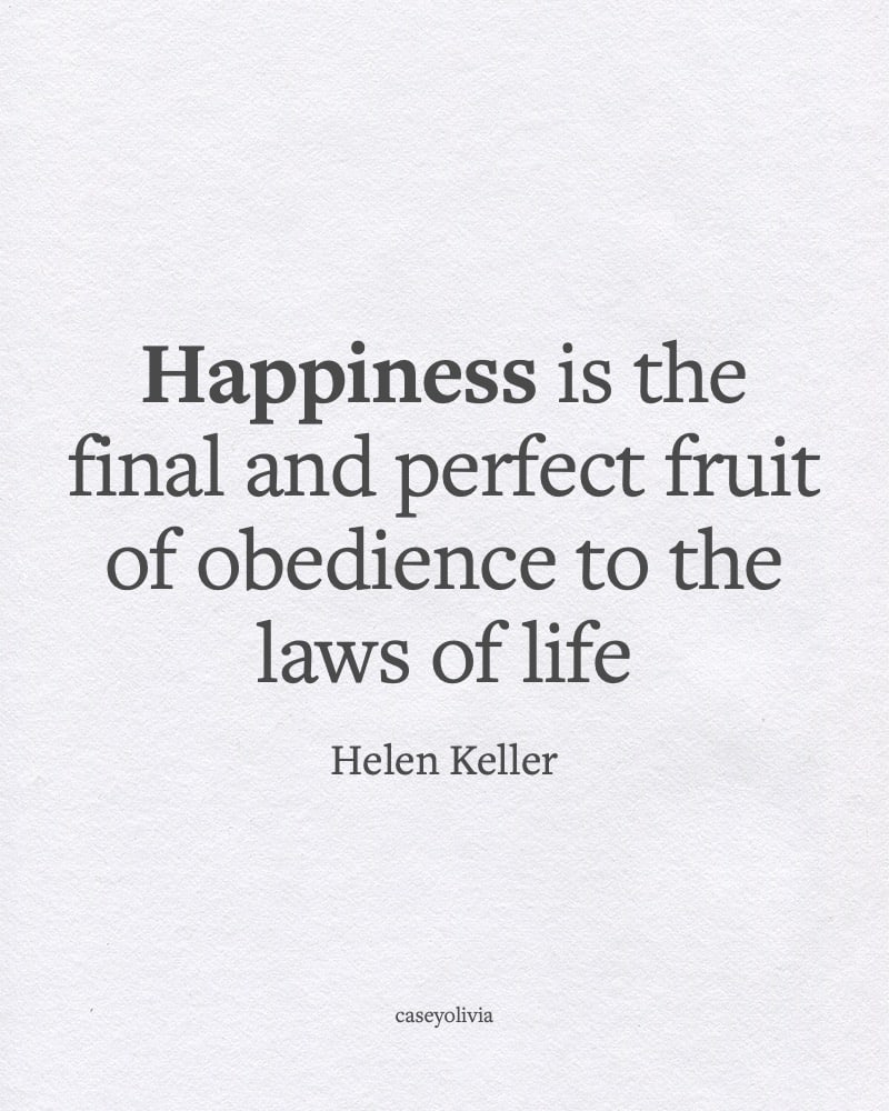 happiness in life saying from helen heller