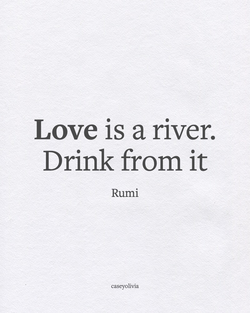 short love is a river quote