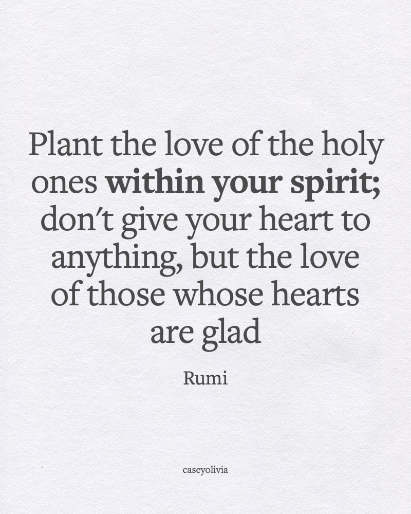 love of the holy ones within your spirit saying