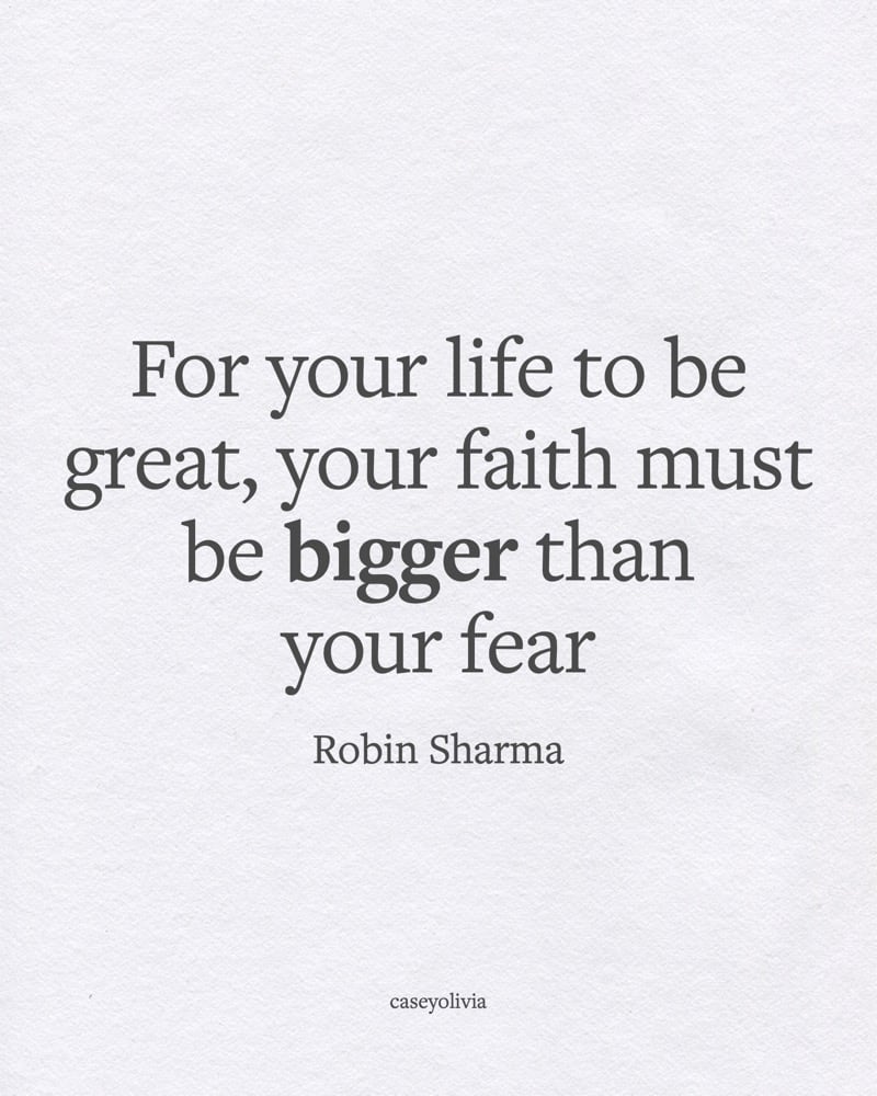 faith over fear quote for succes in life