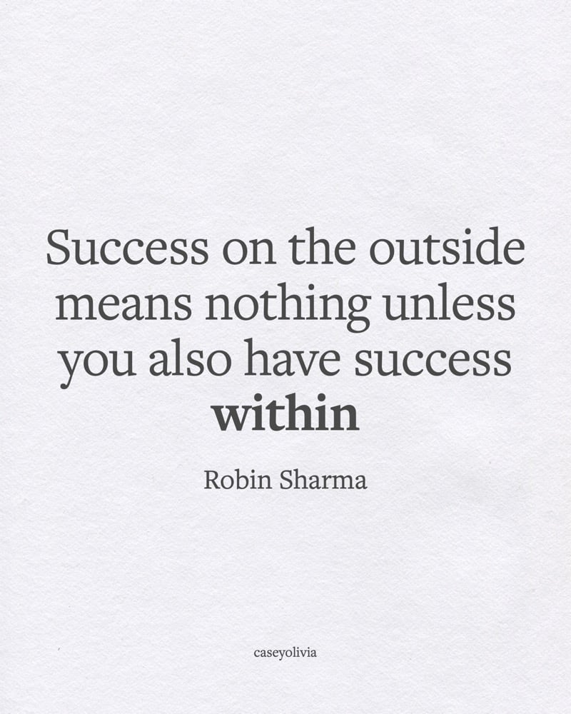 success within yourself robin sharma quote to inspire