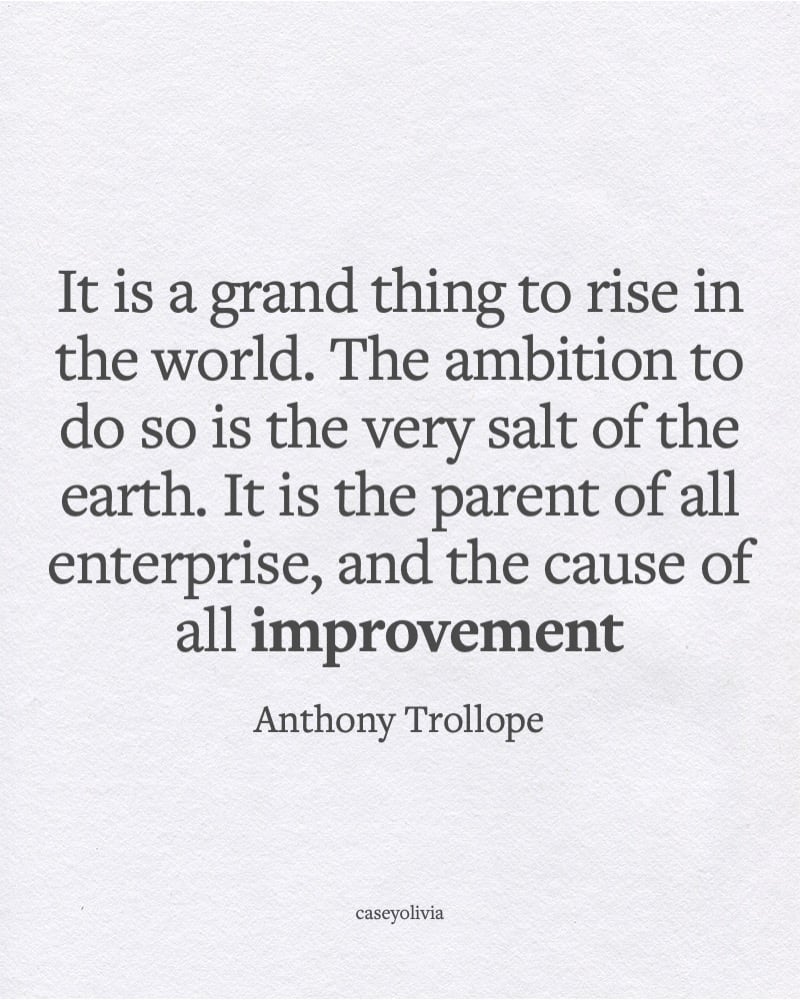 grand thing to rise in the world ambitious success quote