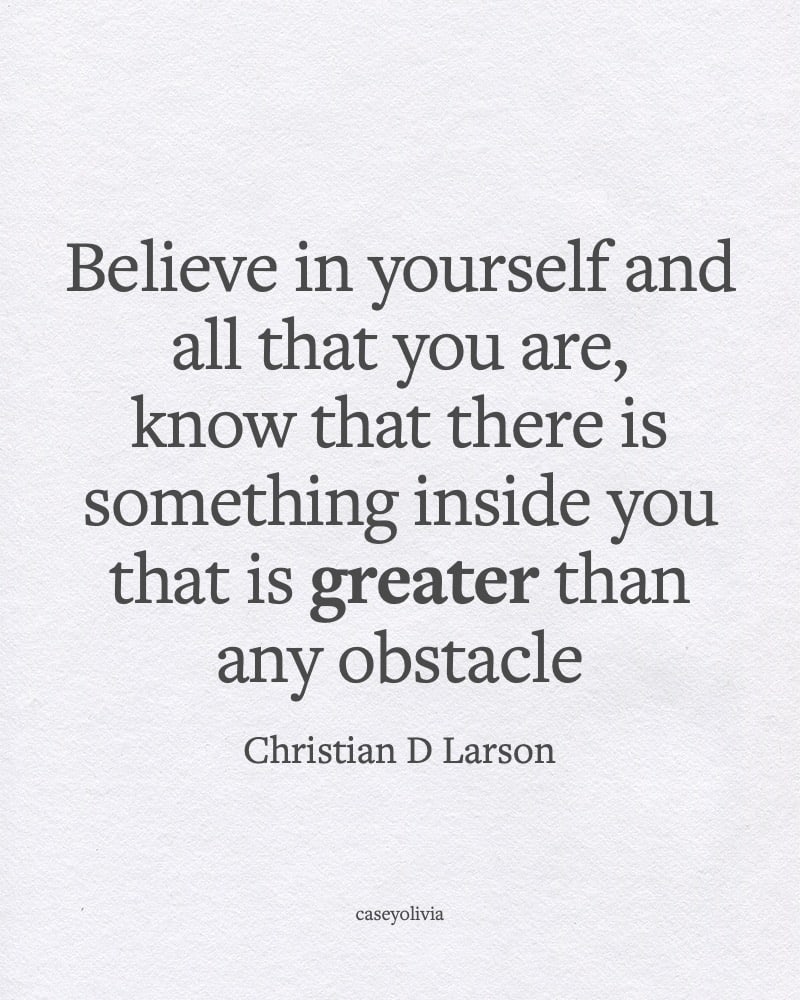 christian d larson self confidence quote to keep going