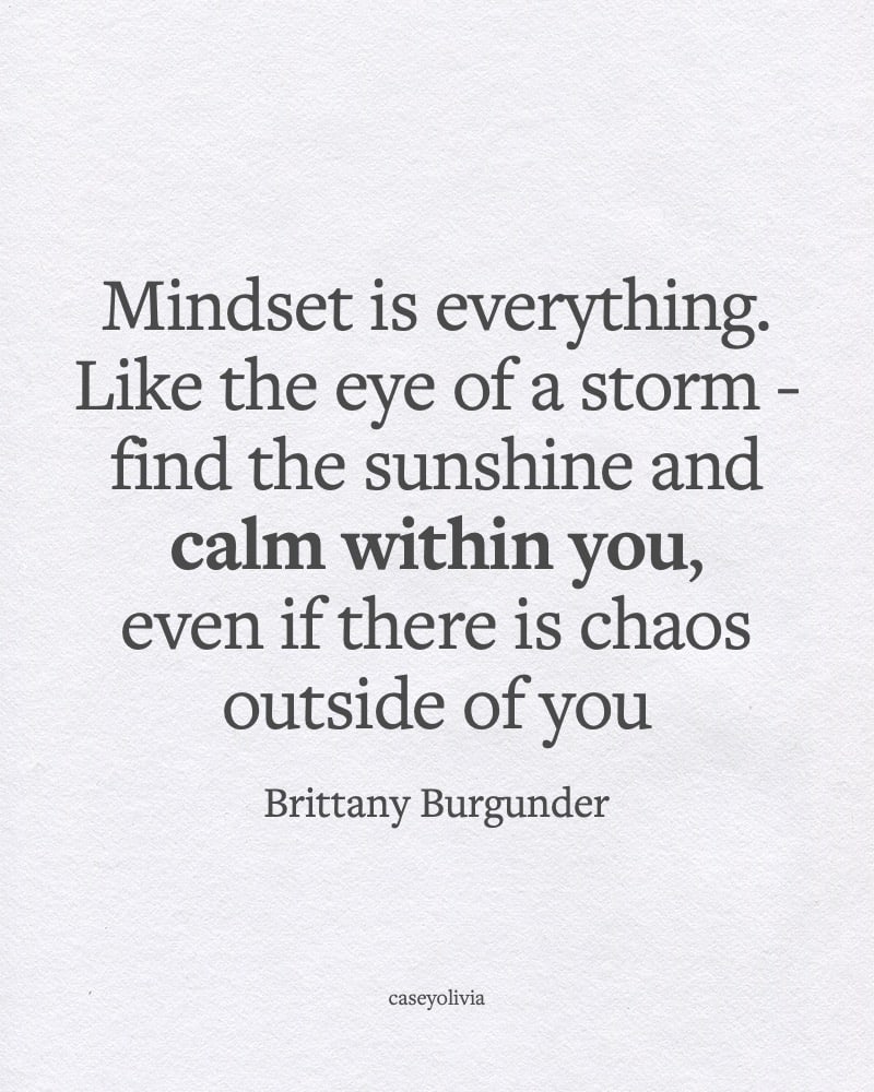 mindset is everything brittany burgunder quotation for instagram