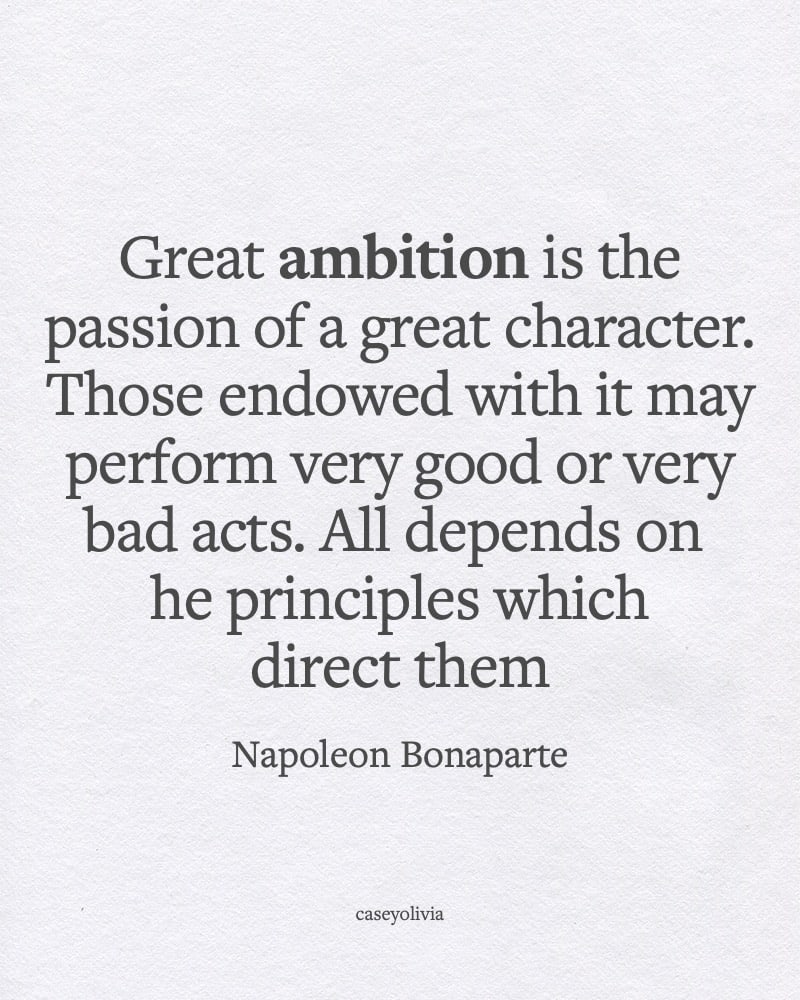 passion of a great character quote napoleon bonaparte