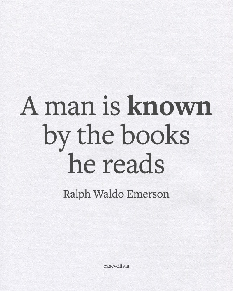 ralph waldo emerson known by the books he reads