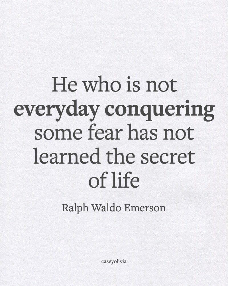 everyday conquering some fear motivational quote