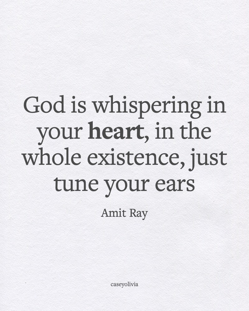 amit ray god is whispering in your heart quote