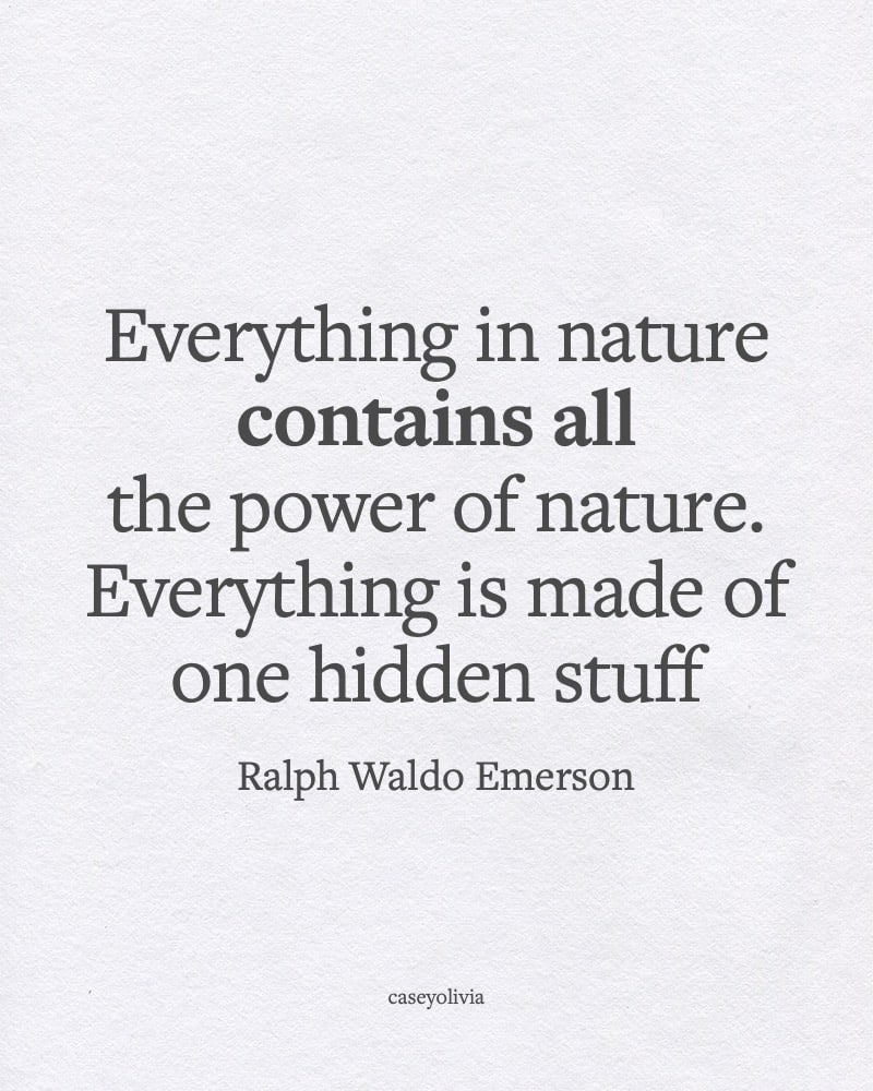 everything in nature contains all the power caption