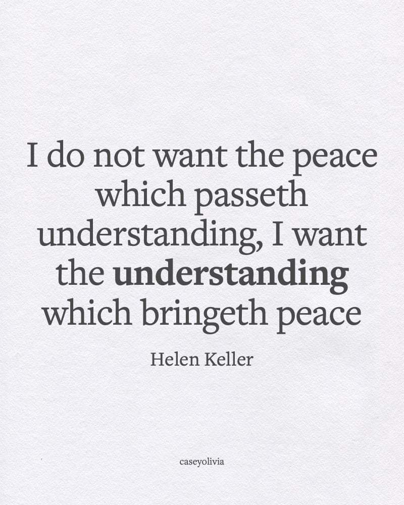 understanding which bringeth peace quotation