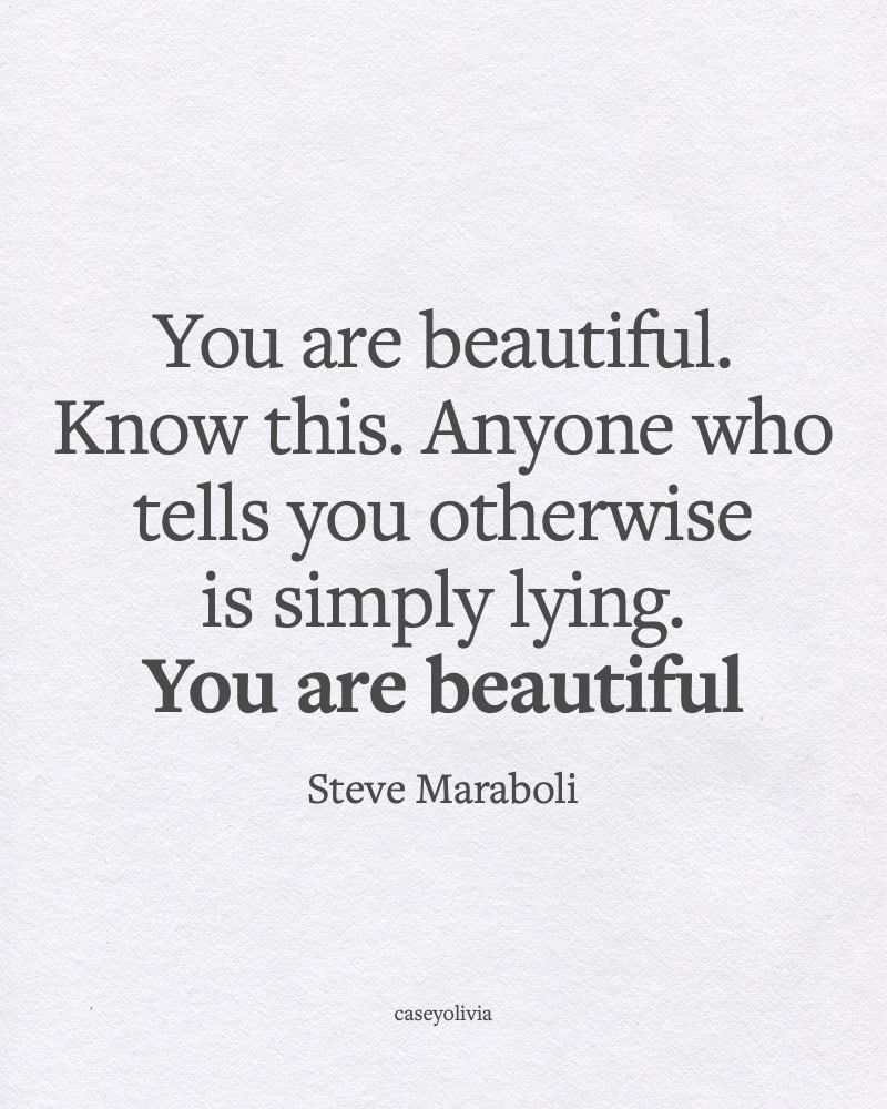 you are beautiful quote about self love