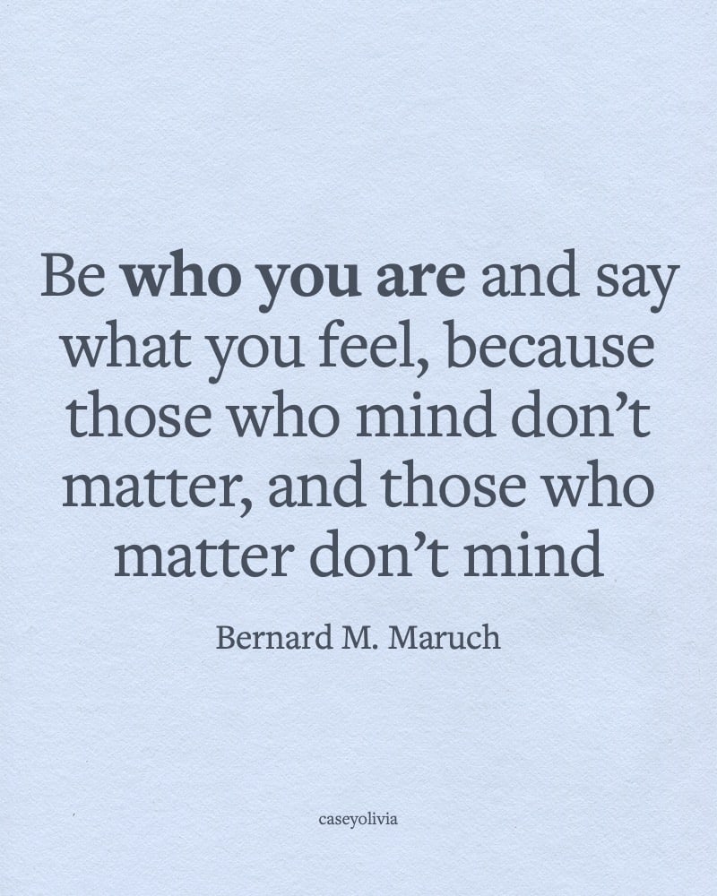 bernard m maruch be who you are caption