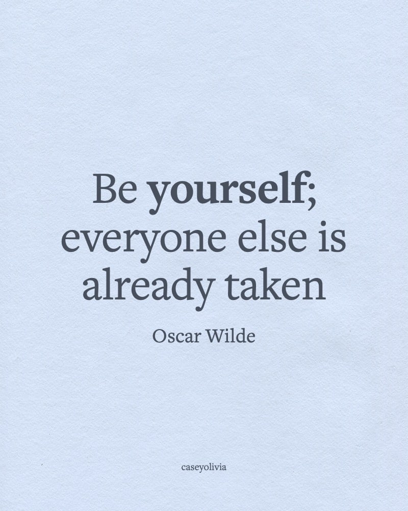 oscar wilde quote about self care