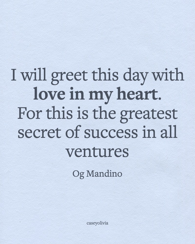 og mandino love in my heart quote image