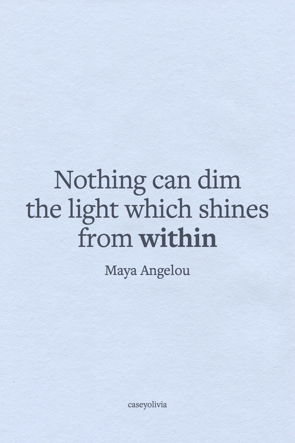 light that shines from within saying about being optimistic