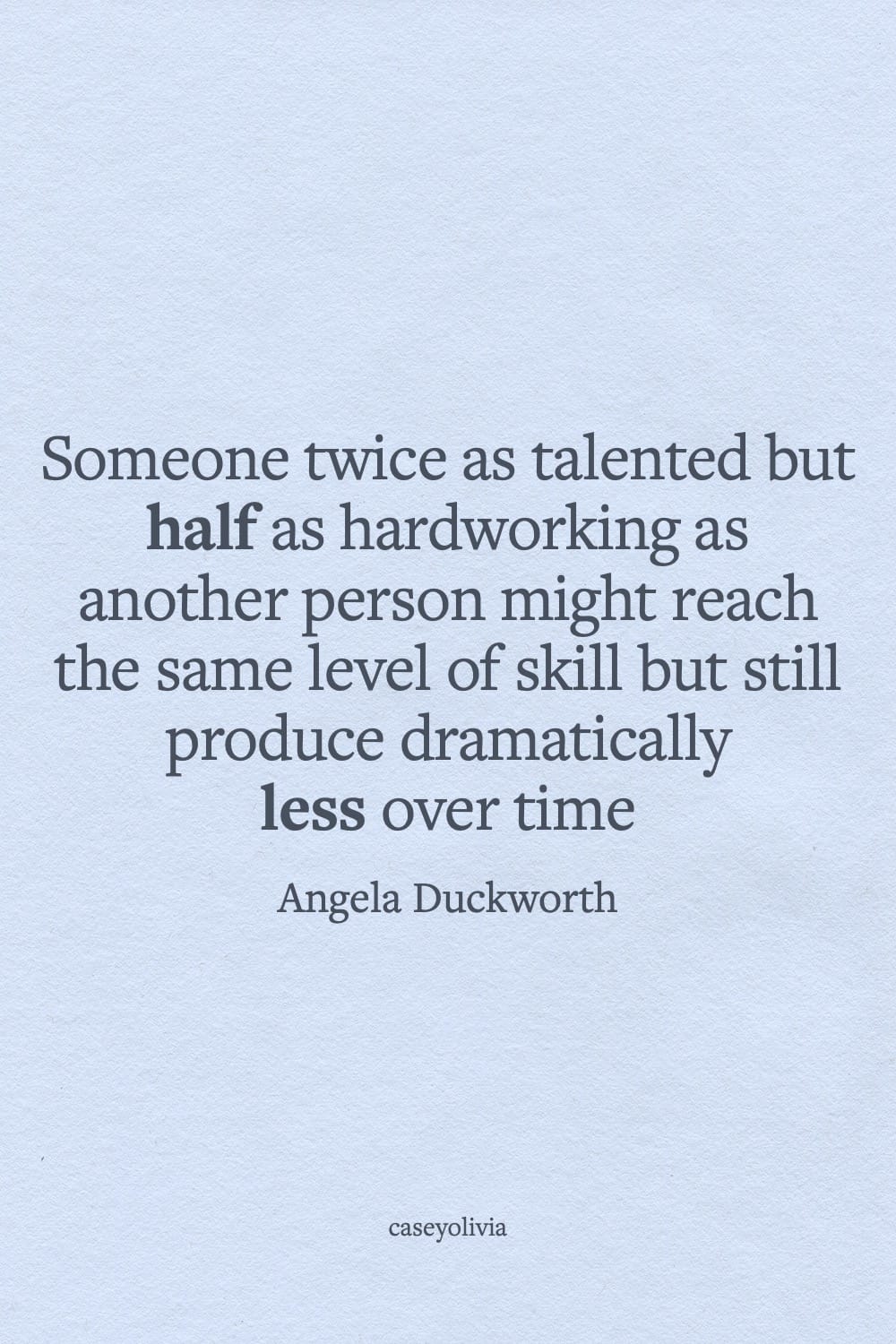 angela duckworth twice as talented but half as hardworking