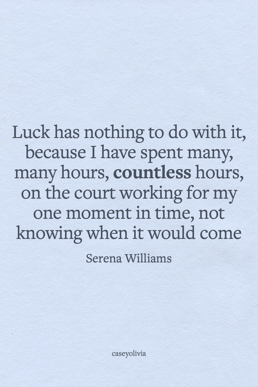 hard work success quote luck has nothing to do with it