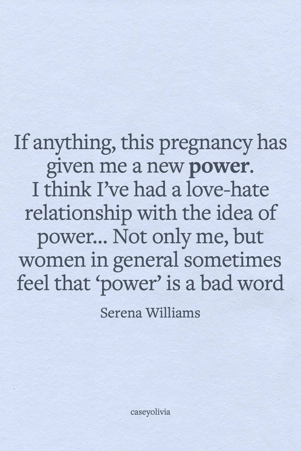 serena williams pregnancy quote about motherhood