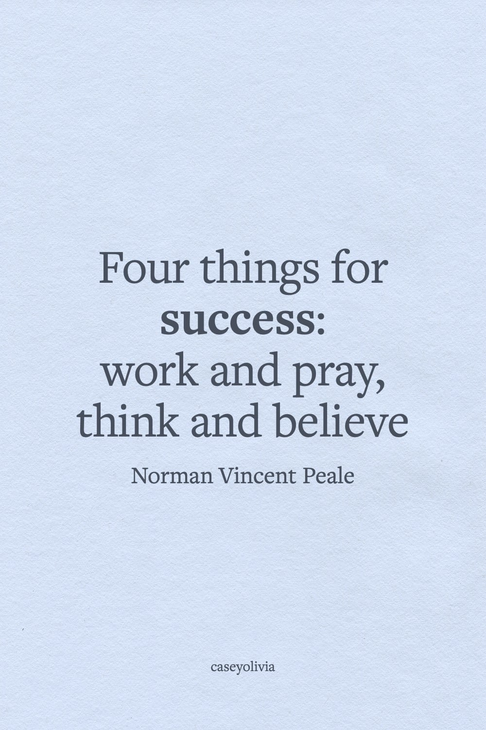 success four things norman vincent peale